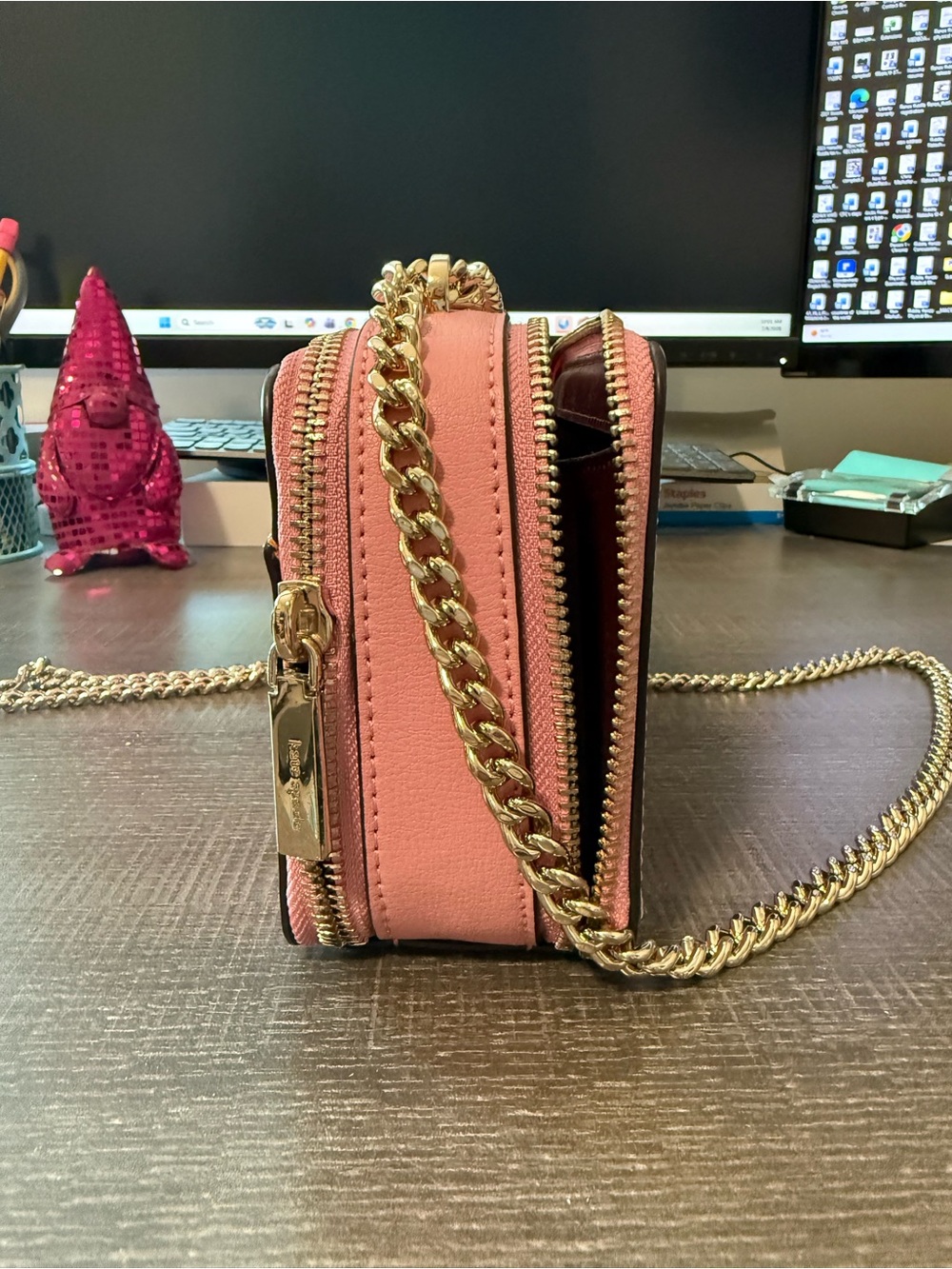 Kate Spade used pink leather chain crossbody bag - Picture 3 of 7